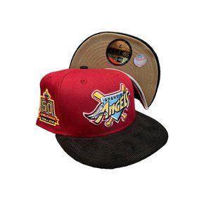 New Era Anaheim Angels 59FIFTY Hat Corduroy Brim 50 Year Side Patch